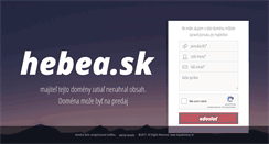 Desktop Screenshot of hebea.sk